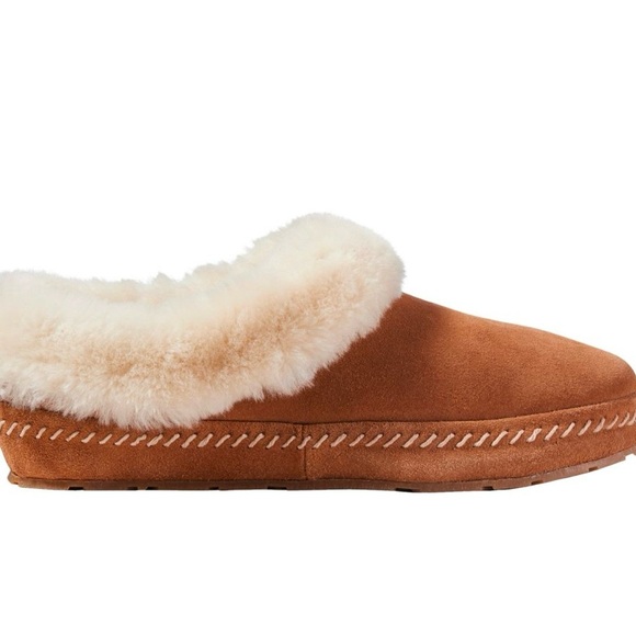 BRAND NEW (NWT)- trendy L.L.Bean Women’s suede slippers wool lining, size 10 - Picture 9 of 11